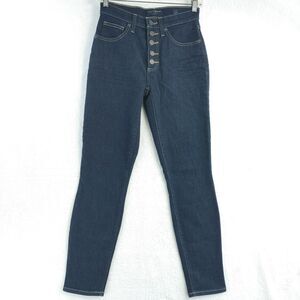 Lucky Brand Womens High Rise Bridgette Skinny Jeans 2/26 Ankle Dark Wash